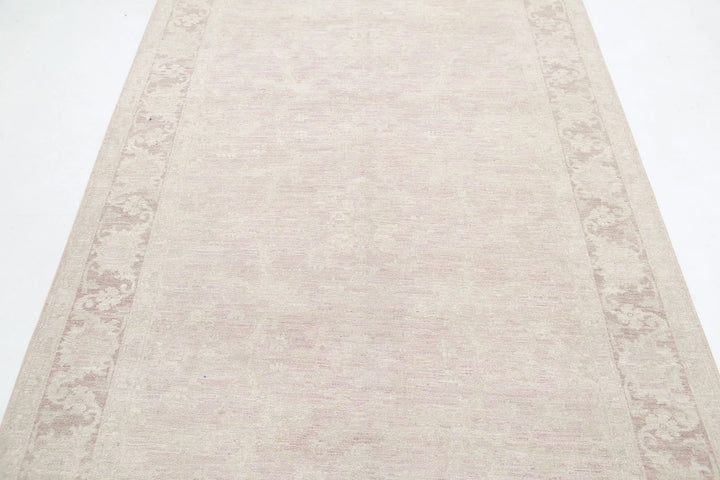 Ivory Afghan Serenity Rug 5' 0" x 10' 2" Hand-Knotted | No. AT90750