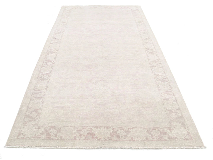 Ivory Afghan Serenity Rug 5' 0" x 10' 2" Hand-Knotted | No. AT90750