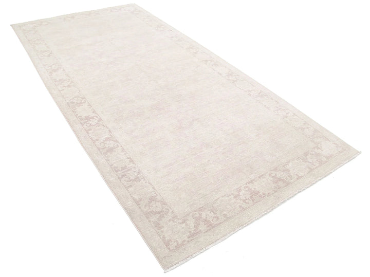 Ivory Afghan Serenity Rug 5' 0" x 10' 2" Hand-Knotted | No. AT90750