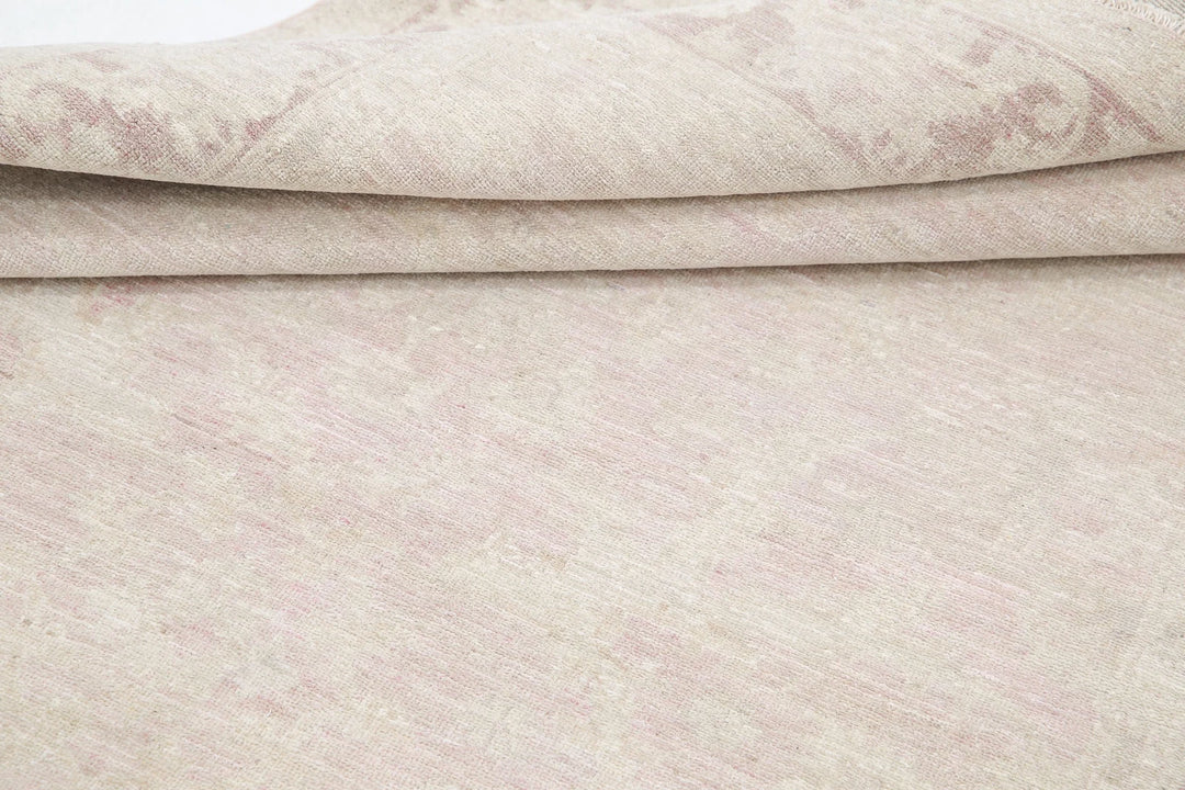 Ivory Afghan Serenity Rug 5' 0" x 10' 2" Hand-Knotted | No. AT90750