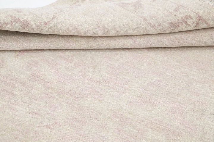 Ivory Afghan Serenity Rug 5' 0" x 10' 2" Hand-Knotted | No. AT90750