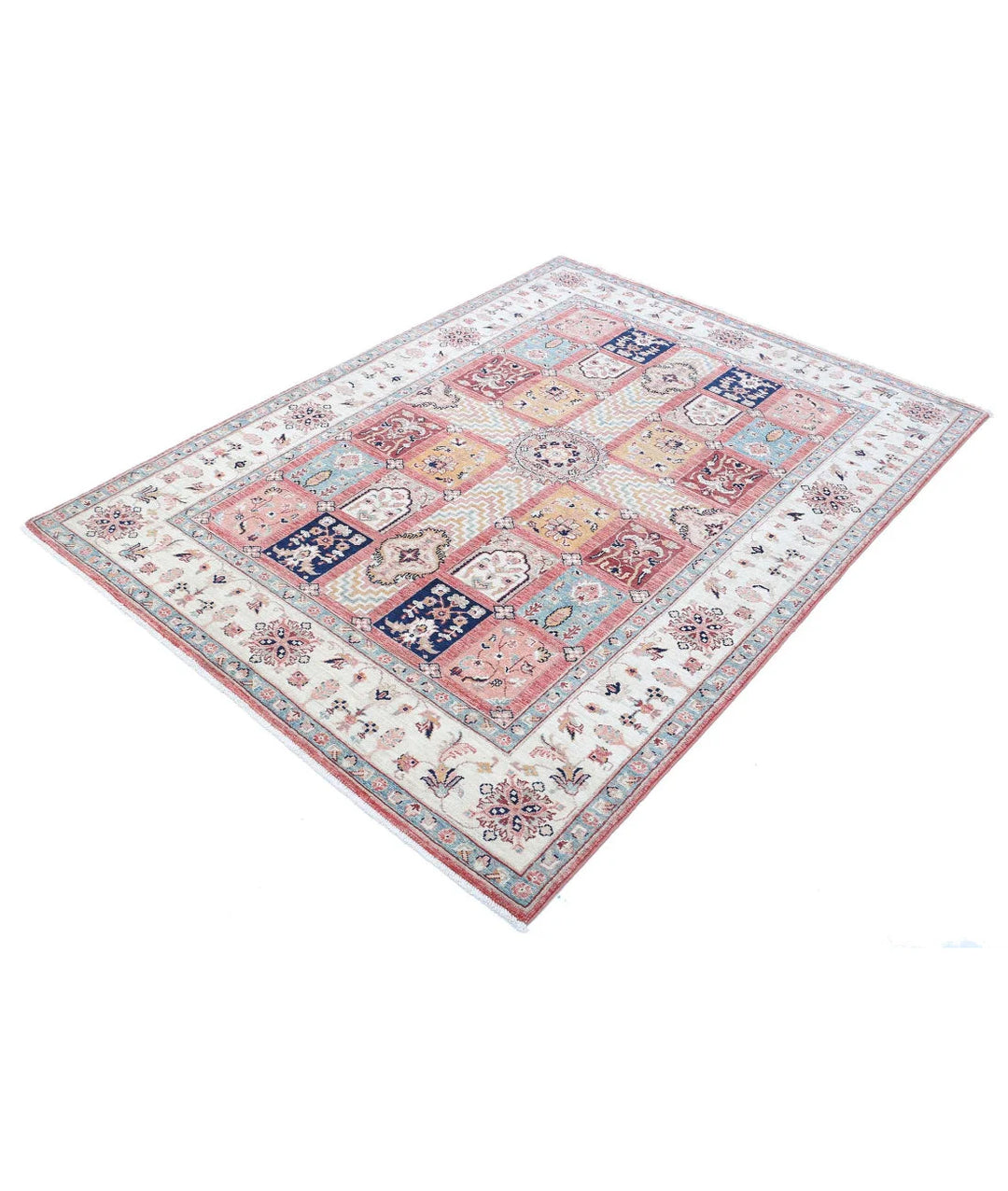 Afghan Bakhtiari Rug 4' 9" x 6' 5" Hand-Knotted | No. AT90780