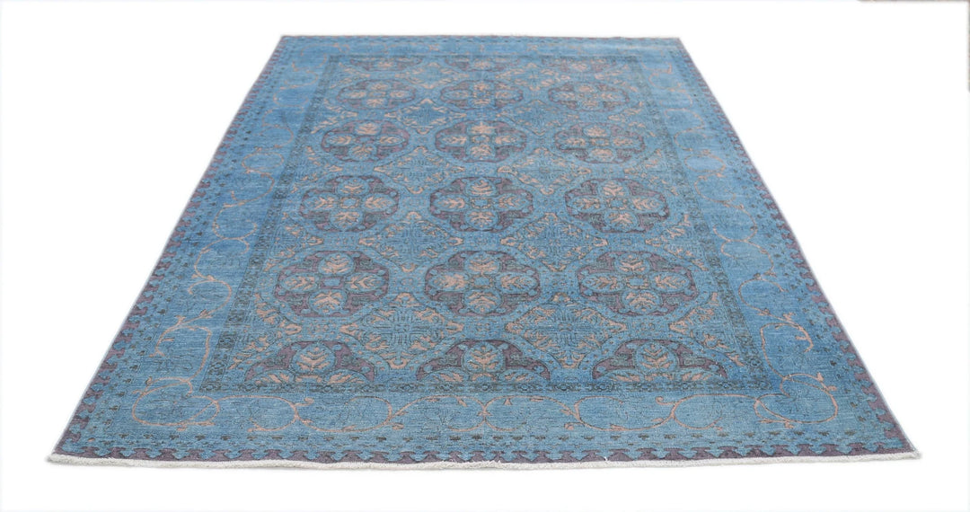 Afghan Oriental Rug 5' 10" x 8' 0" Hand-Knotted | No. AT90819