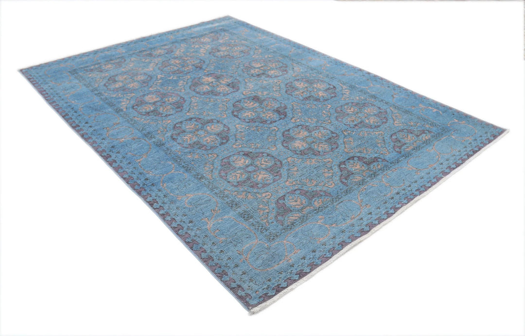 Afghan Oriental Rug 5' 10" x 8' 0" Hand-Knotted | No. AT90819