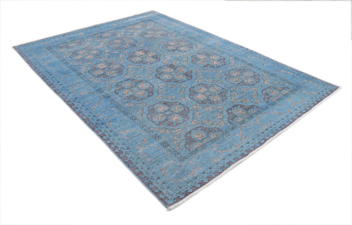 Afghan Oriental Rug 5' 10" x 8' 0" Hand-Knotted | No. AT90819