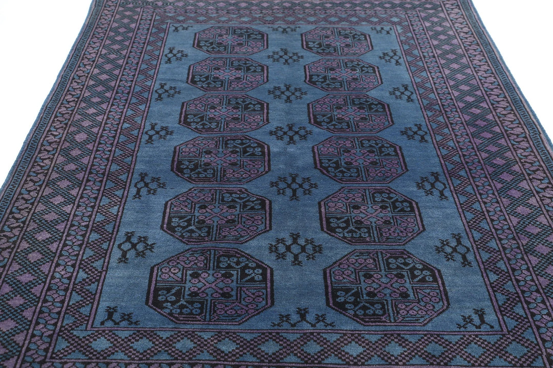 Afghan Revival Rug 5' 8" x 8' 2" Hand-Knotted | No. AT90845