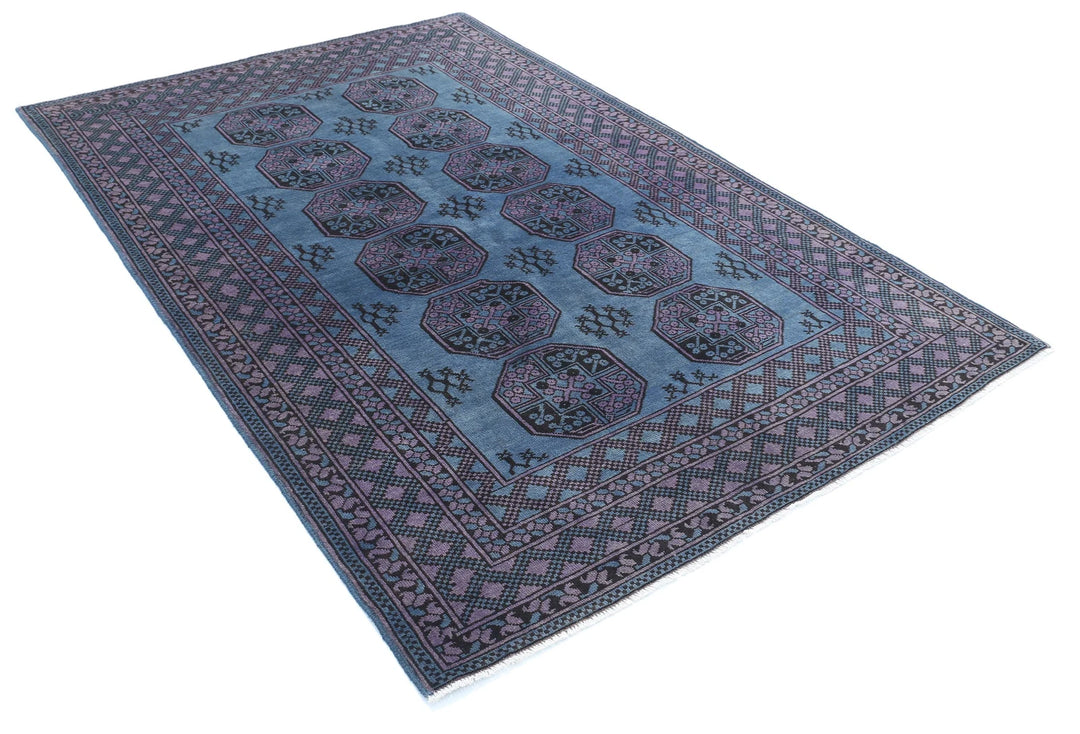 Afghan Revival Rug 5' 8" x 8' 2" Hand-Knotted | No. AT90845