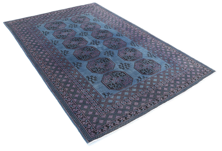 Afghan Revival Rug 5' 8" x 8' 2" Hand-Knotted | No. AT90845
