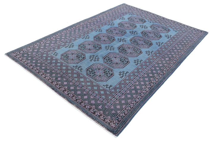 Afghan Revival Rug 5' 8" x 8' 2" Hand-Knotted | No. AT90845