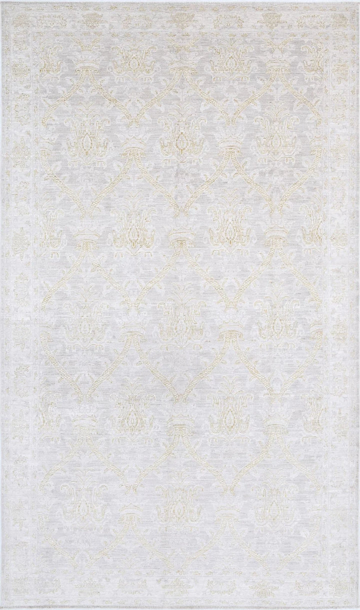 Afghan Tabriz Rug 6' 3" x 10' 9" Hand-Knotted | No. AT90847