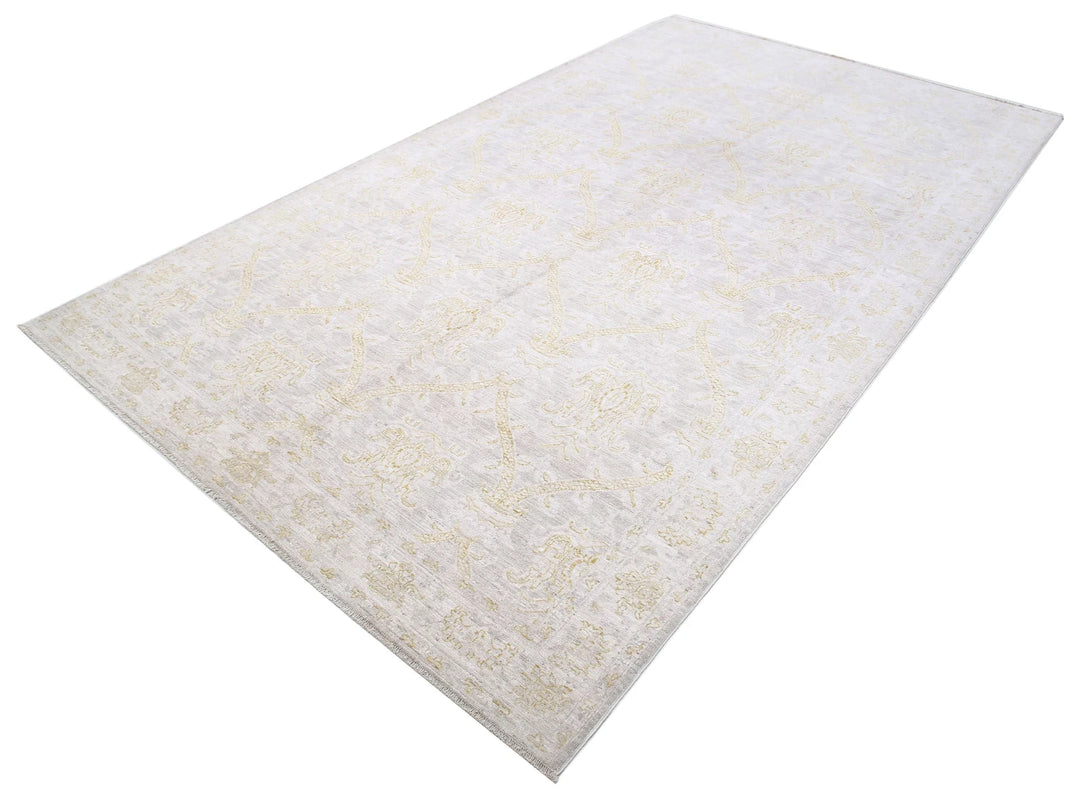 Afghan Tabriz Rug 6' 3" x 10' 9" Hand-Knotted | No. AT90847