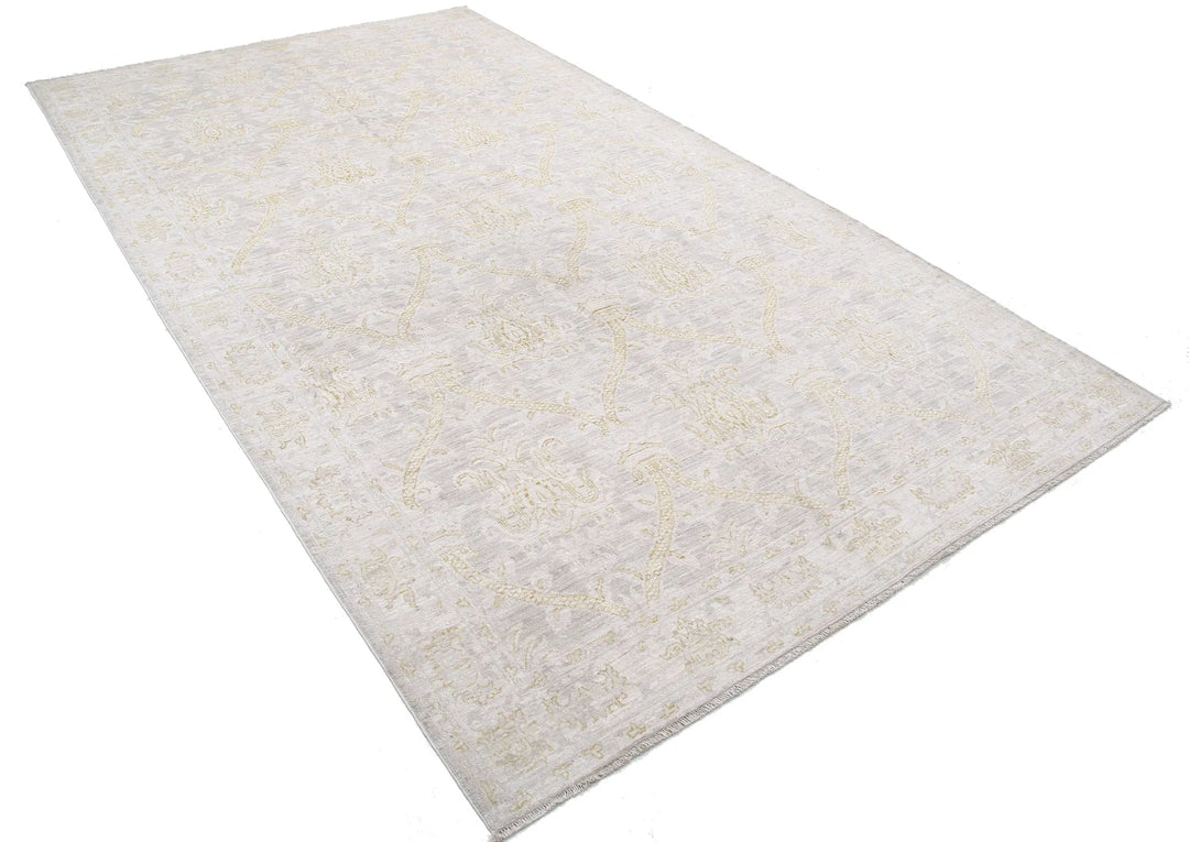 Afghan Tabriz Rug 6' 3" x 10' 9" Hand-Knotted | No. AT90847