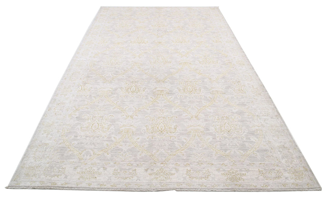 Afghan Tabriz Rug 6' 3" x 10' 9" Hand-Knotted | No. AT90847