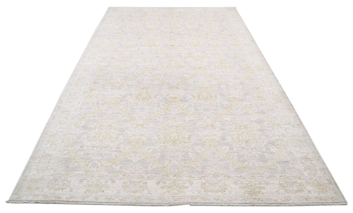 Afghan Tabriz Rug 6' 3" x 10' 9" Hand-Knotted | No. AT90847