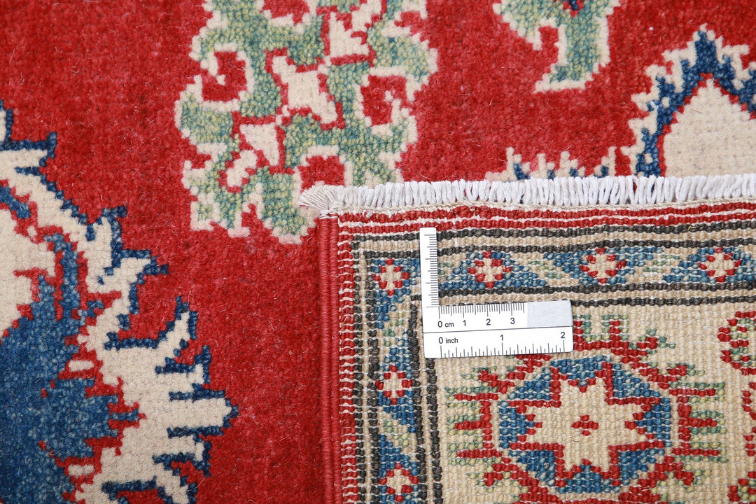 Afghan Kazak Rug 2' 10" x 9' 9" Hand-Knotted | No. AT90873