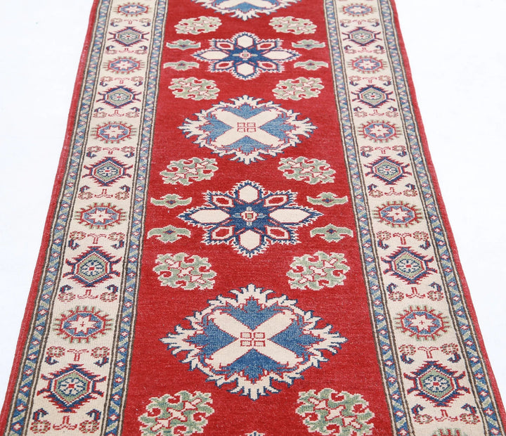 Afghan Kazak Rug 2' 10" x 9' 9" Hand-Knotted | No. AT90873