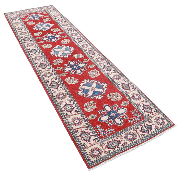 Afghan Kazak Rug 2' 10" x 9' 9" Hand-Knotted | No. AT90873