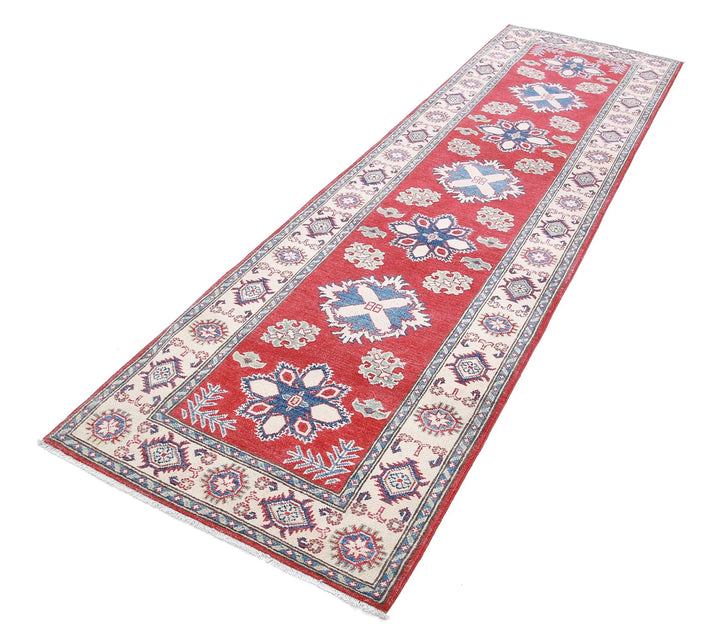 Afghan Kazak Rug 2' 10" x 9' 9" Hand-Knotted | No. AT90873