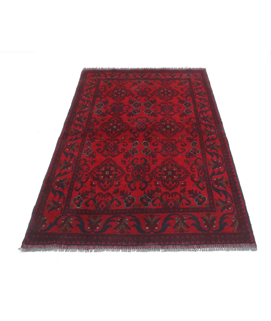 Afghan Khal Muhammadi Rug 4' 2" x 6' 4" Hand-Knotted | No. AT90990