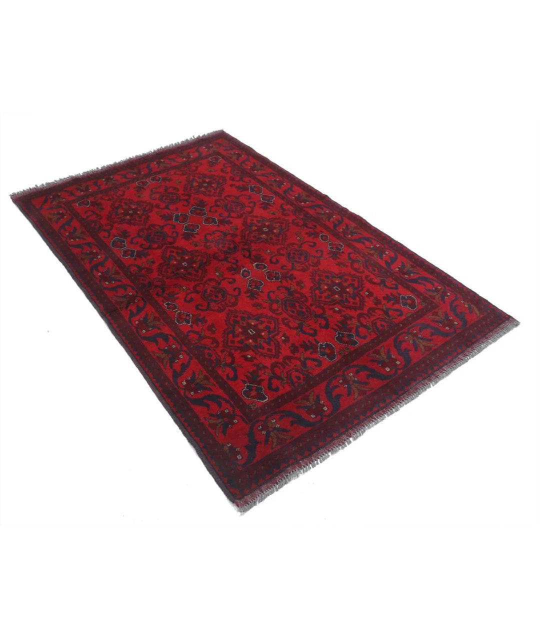 Afghan Khal Muhammadi Rug 4' 2" x 6' 4" Hand-Knotted | No. AT90990