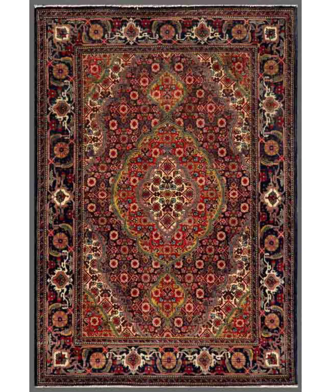 Blue Pakistani Oriental Rug 3' 4" x 4' 10" Hand-Knotted | No. AT90992