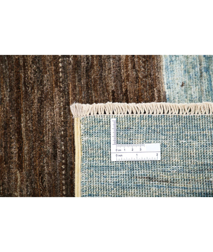 Afghan Modcar Rug 6' 6" x 7' 3" Hand-Knotted | No. AT90999
