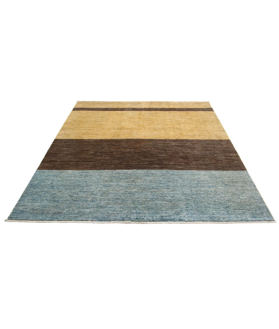 Afghan Modcar Rug 6' 6" x 7' 3" Hand-Knotted | No. AT90999
