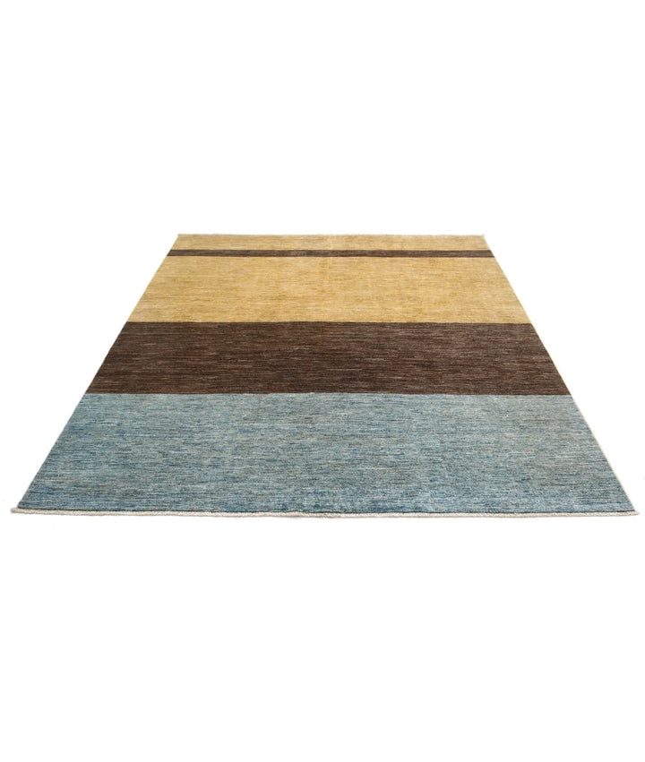 Afghan Modcar Rug 6' 6" x 7' 3" Hand-Knotted | No. AT90999