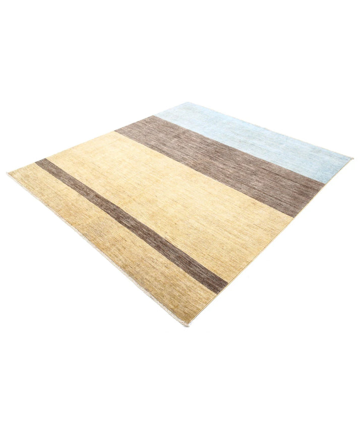Afghan Modcar Rug 6' 6" x 7' 3" Hand-Knotted | No. AT90999