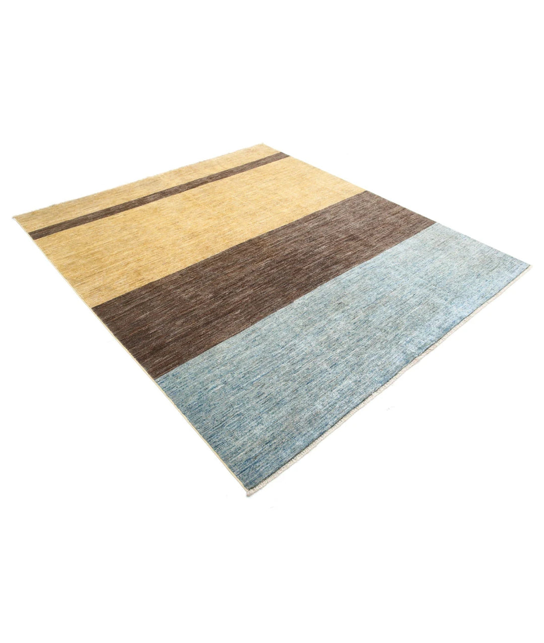 Afghan Modcar Rug 6' 6" x 7' 3" Hand-Knotted | No. AT90999