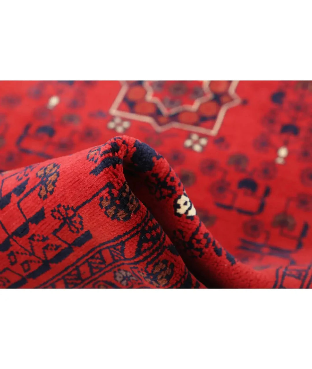 Afghan Khamyab Rug 3' 4" x 4' 8" Hand-Knotted | No. AT91022