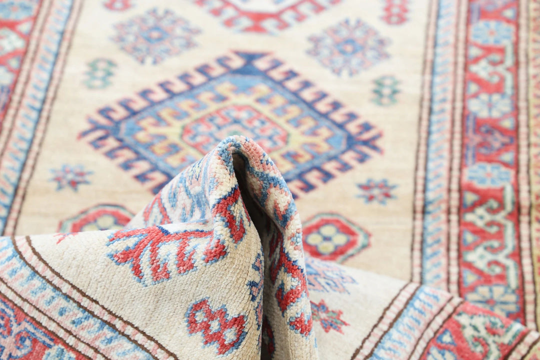 Afghan Royal Kazak Rug 2' 4" x 6' 3" Hand-Knotted | No. AT91111