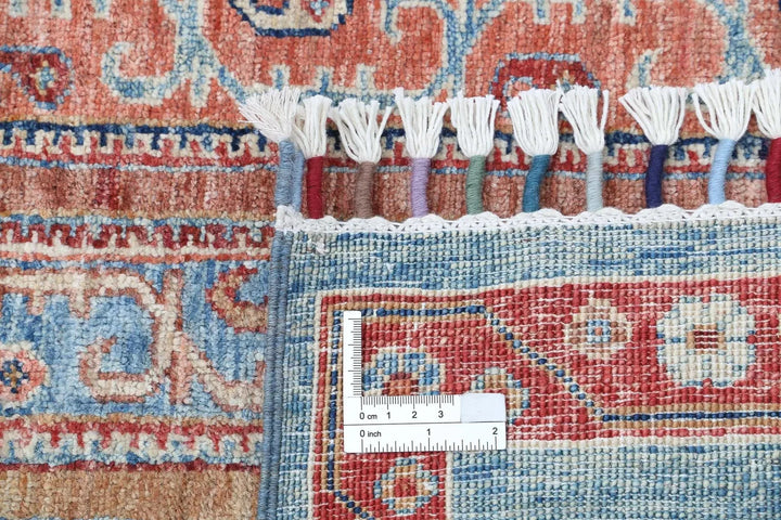 Blue Afghan Shaal Rug 5' 7" x 7' 10" Hand-Knotted | No. AT91164