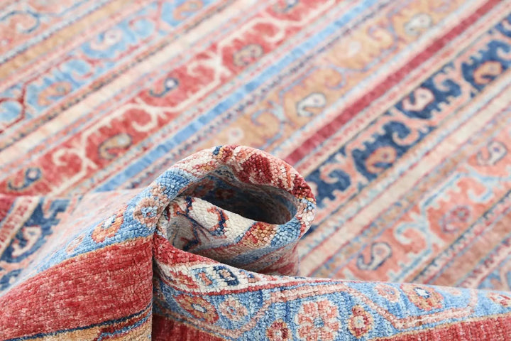 Blue Afghan Shaal Rug 5' 7" x 7' 10" Hand-Knotted | No. AT91164