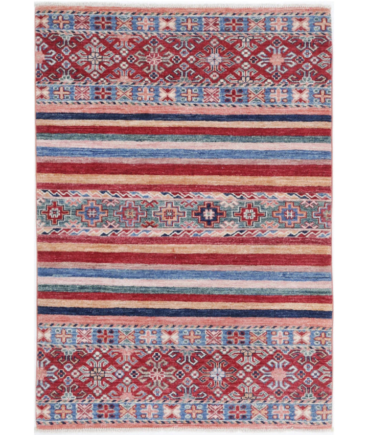 Afghan Khurjeen Rug 2' 9" x 4' 1" Hand-Knotted | No. AT91169