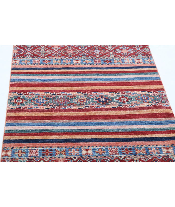 Afghan Khurjeen Rug 2' 9" x 4' 1" Hand-Knotted | No. AT91169