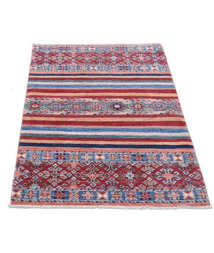 Afghan Khurjeen Rug 2' 9" x 4' 1" Hand-Knotted | No. AT91169