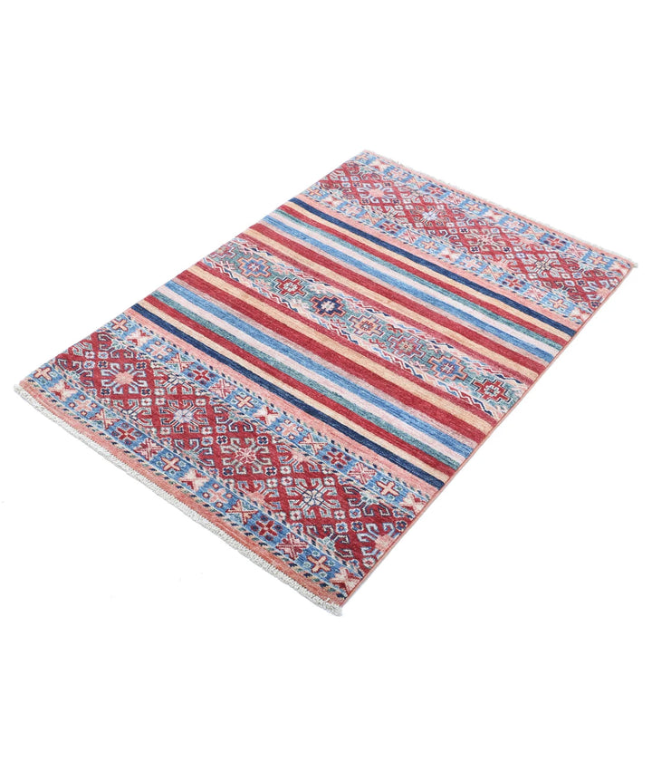 Afghan Khurjeen Rug 2' 9" x 4' 1" Hand-Knotted | No. AT91169