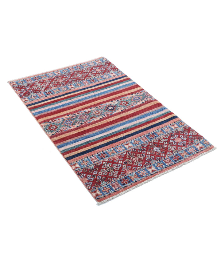 Afghan Khurjeen Rug 2' 9" x 4' 1" Hand-Knotted | No. AT91169