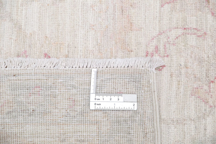 Ivory Afghan Serenity Rug 6' 2" x 8' 5" Hand-Knotted | No. AT91385