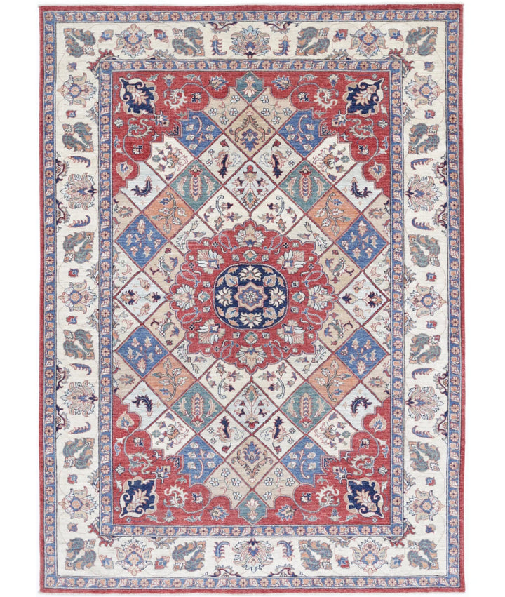 Afghan Ziegler Farhan Rug 6' 7" x 9' 3" Hand-Knotted | No. AT91386