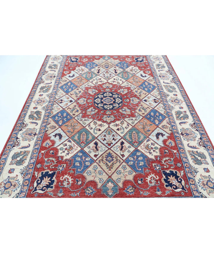 Afghan Ziegler Farhan Rug 6' 7" x 9' 3" Hand-Knotted | No. AT91386