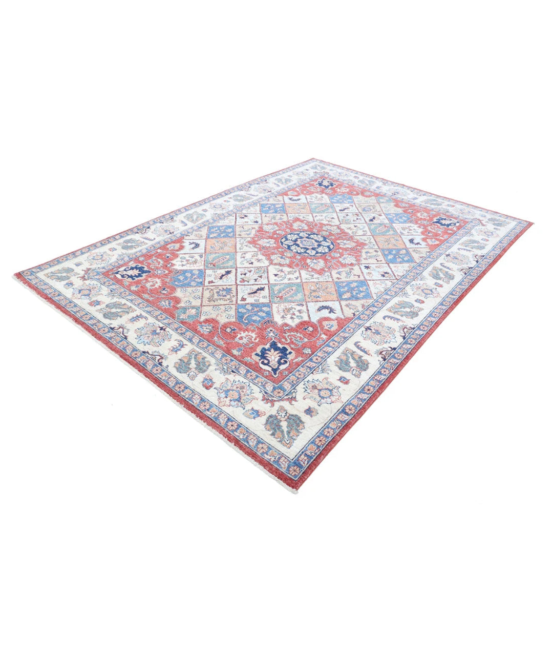 Afghan Ziegler Farhan Rug 6' 7" x 9' 3" Hand-Knotted | No. AT91386
