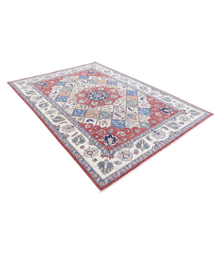 Afghan Ziegler Farhan Rug 6' 7" x 9' 3" Hand-Knotted | No. AT91386