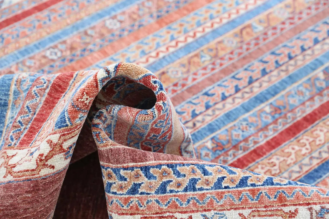 Brown Afghan Oriental Rug 5'6" x 7'9" Hand-Knotted | No. AT91500