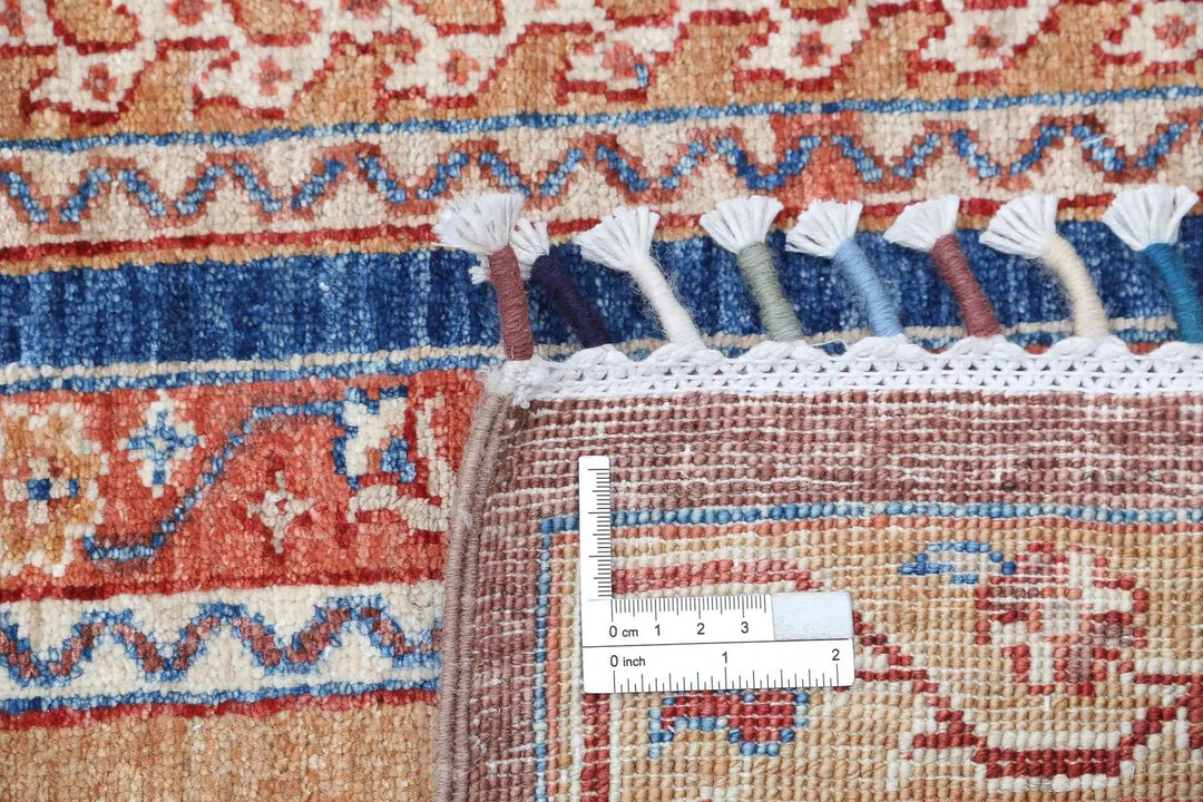 Brown Afghan Oriental Rug 5'6" x 7'9" Hand-Knotted | No. AT91500
