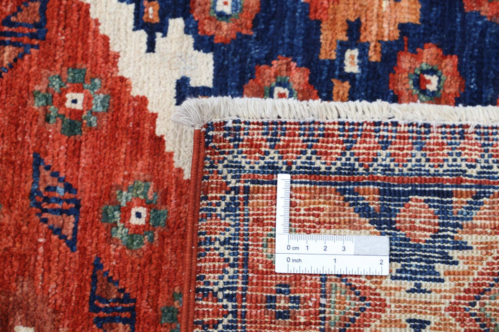 Afghan Caucasian Humna Rug 10' 0" x 13' 8" Hand-Knotted | No. AT91511