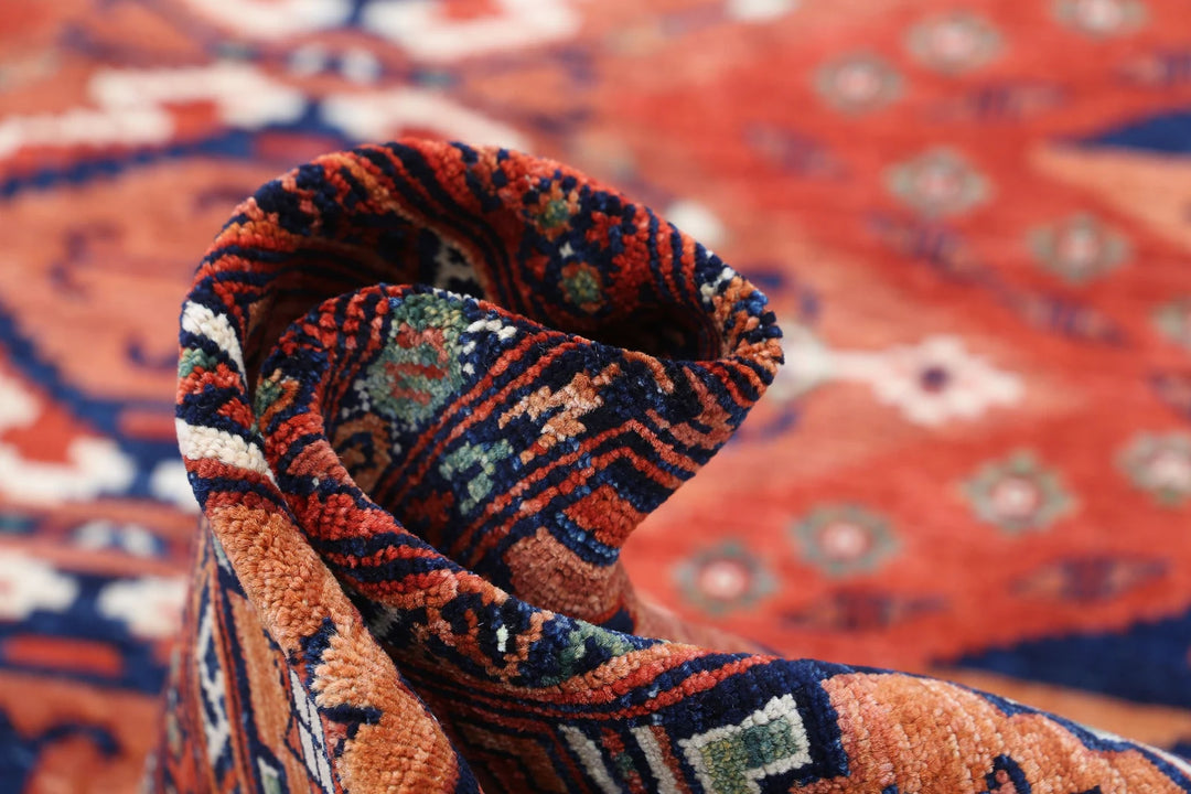Afghan Caucasian Humna Rug 10' 0" x 13' 8" Hand-Knotted | No. AT91511