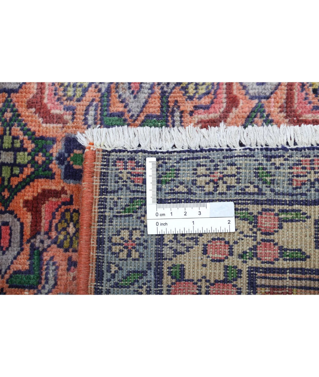 Peach Blue Persian Bijar Rug 6' 1" x 9' 3" Hand-Knotted | No. AT91608