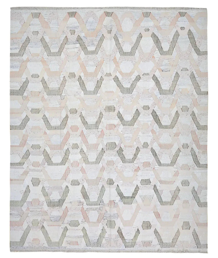 Turkish Lily Kilim Rug 12' 0" x 14' 8" Hand-Woven | No. AT916383